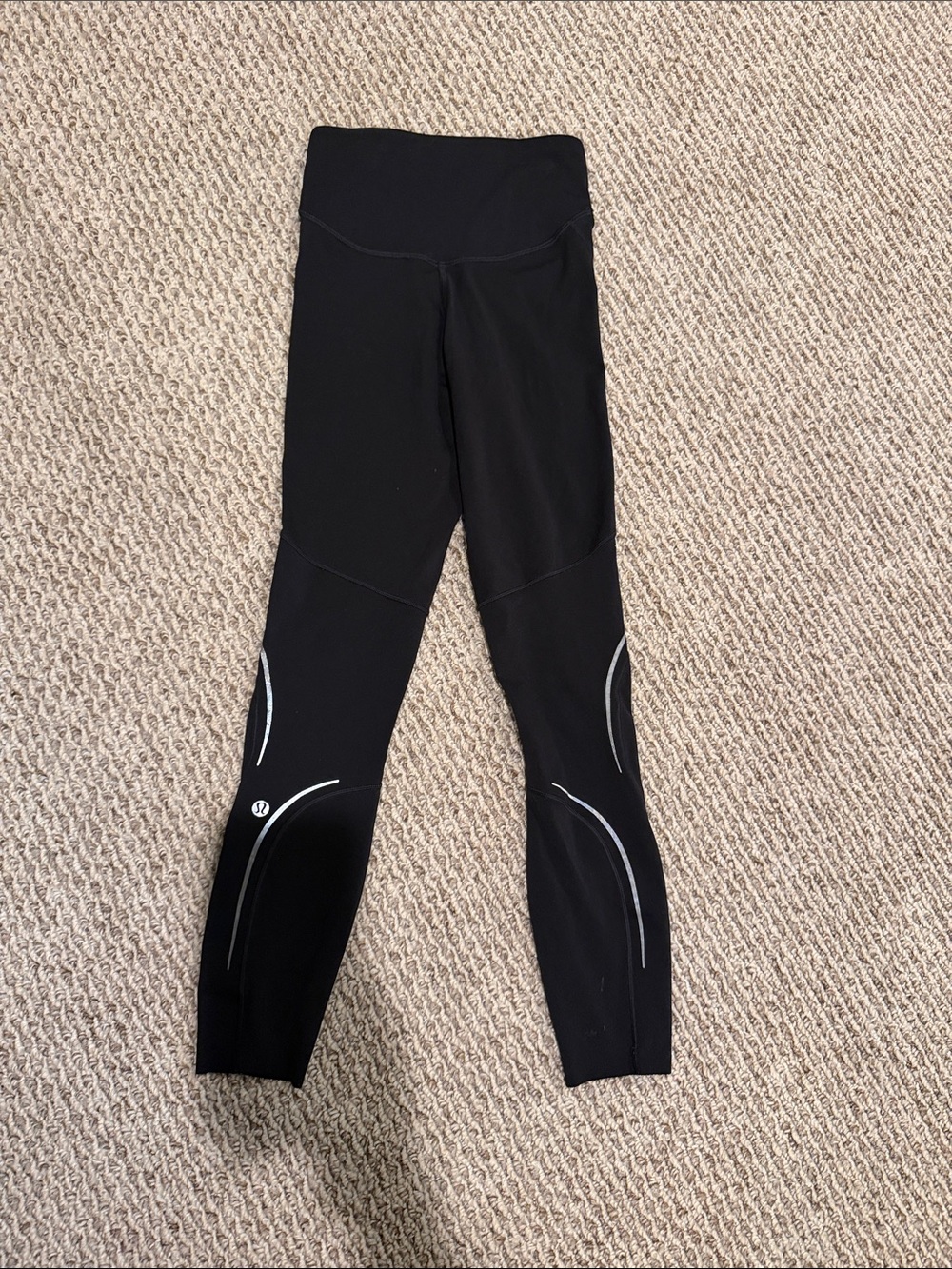 Lululemon Pants Womens 0 Black Base Pace High-Rise HR Reflective Tight 25"